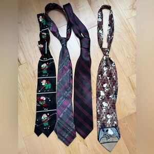 4 ties . All new except the Snoopy (EUC)